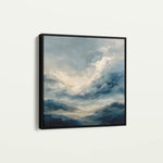Abstract 1428 Canvas Art 16" x 16" / 40 x 40 cm / Black