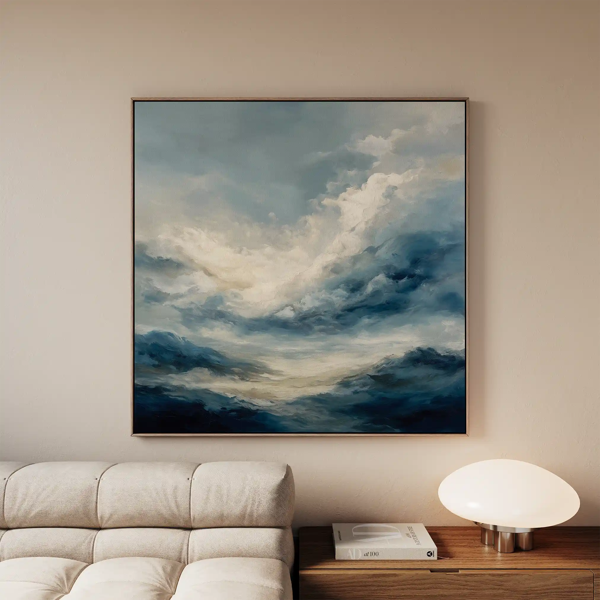 Abstract 1428 Canvas Art 60 x 60 cm / Black