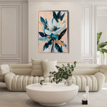 Floral 1428 Canvas Art 18" x 24" / 45 x 60 cm / Black