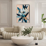 Floral 1428 Canvas Art 18" x 24" / 45 x 60 cm / Black