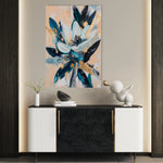Floral 1428 Canvas Art 18" x 24" / 45 x 60 cm / Black