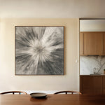 Abstract 1429 Canvas Art 16" x 16" / 40 x 40 cm / Black