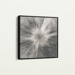 Abstract 1429 Canvas Art 16" x 16" / 40 x 40 cm / Black