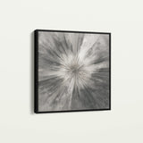 Abstract 1429 Canvas Art 16" x 16" / 40 x 40 cm / Black