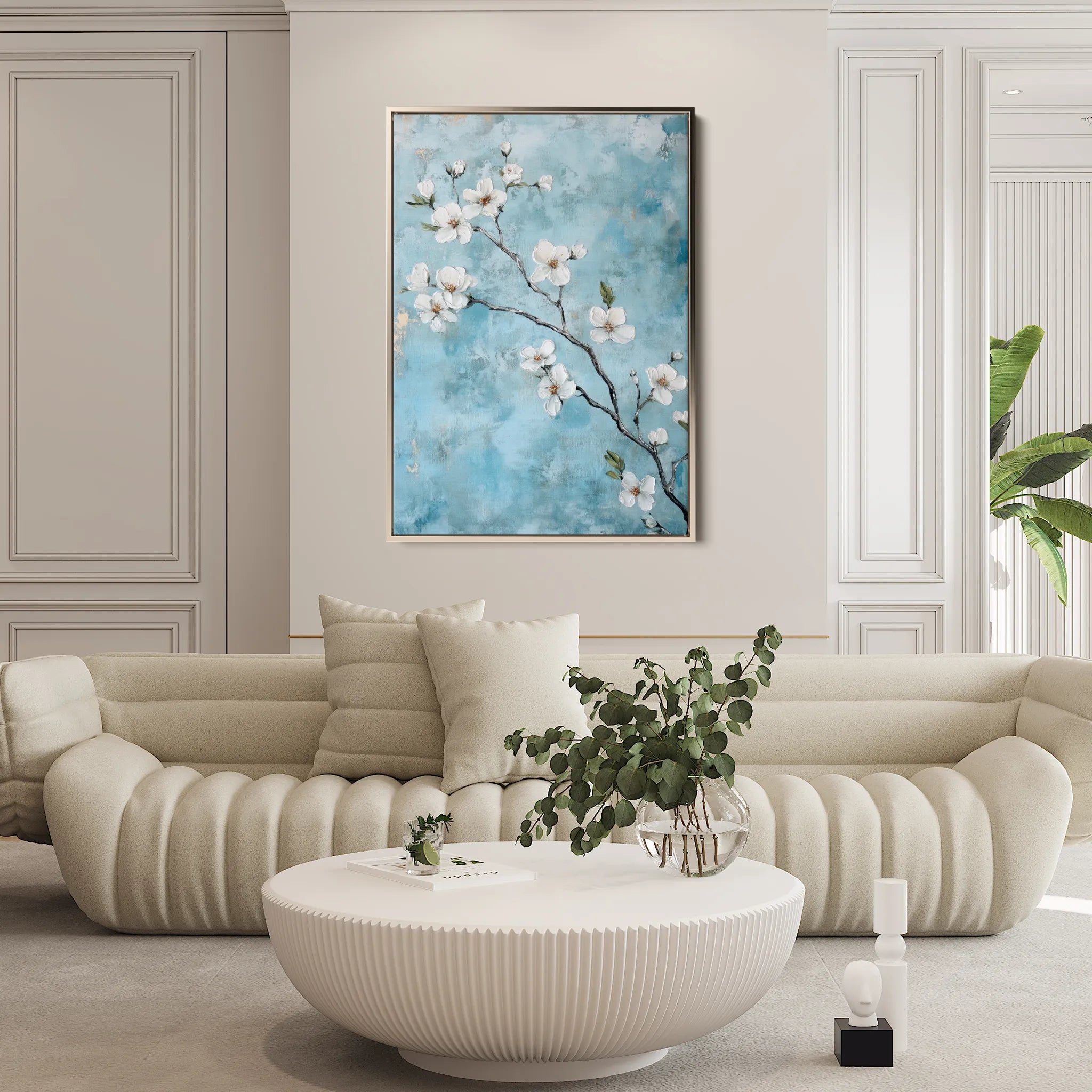 Floral 1429 Canvas Art 18" x 24" / 45 x 60 cm / Black