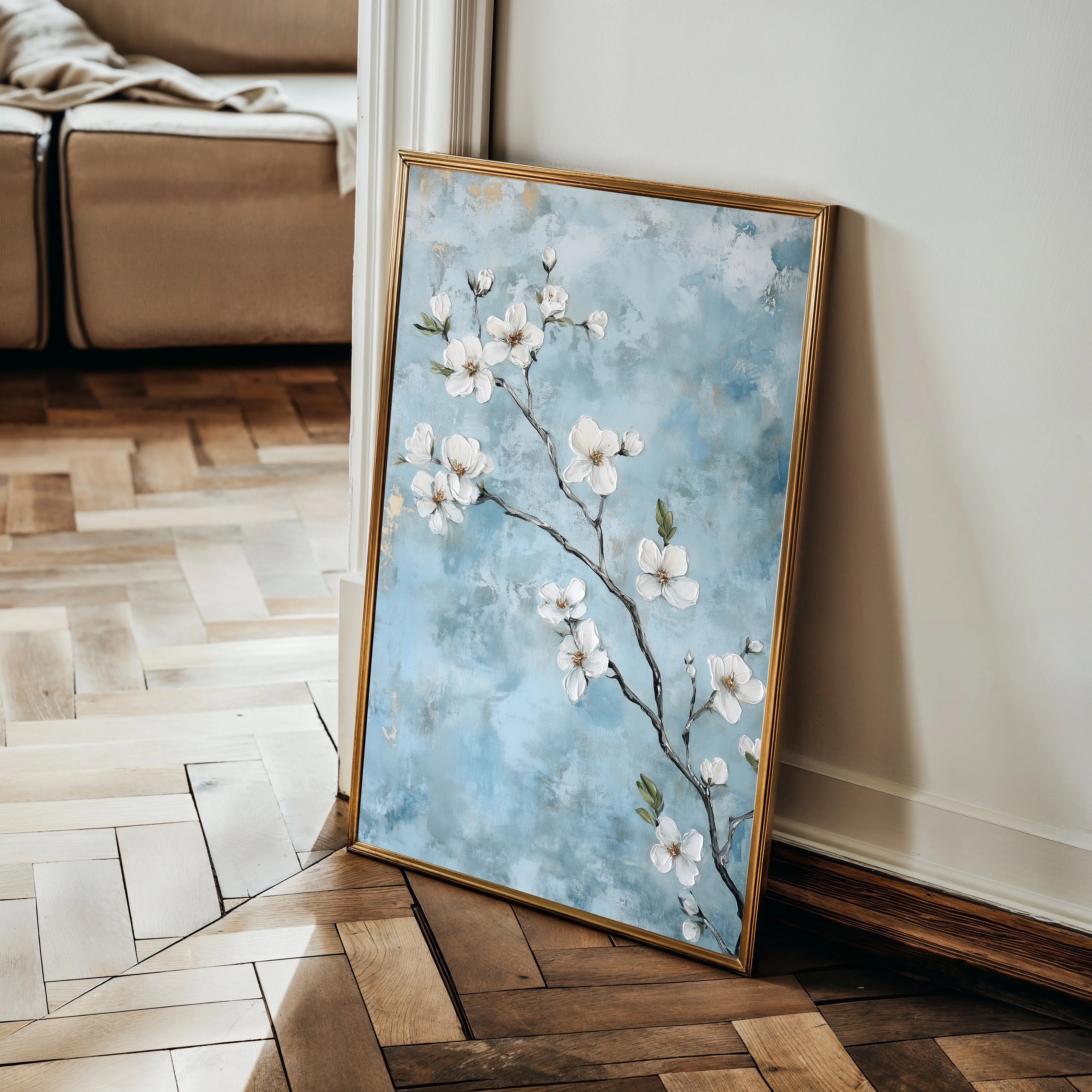 Floral 1429 Canvas Art 18" x 24" / 45 x 60 cm / Black