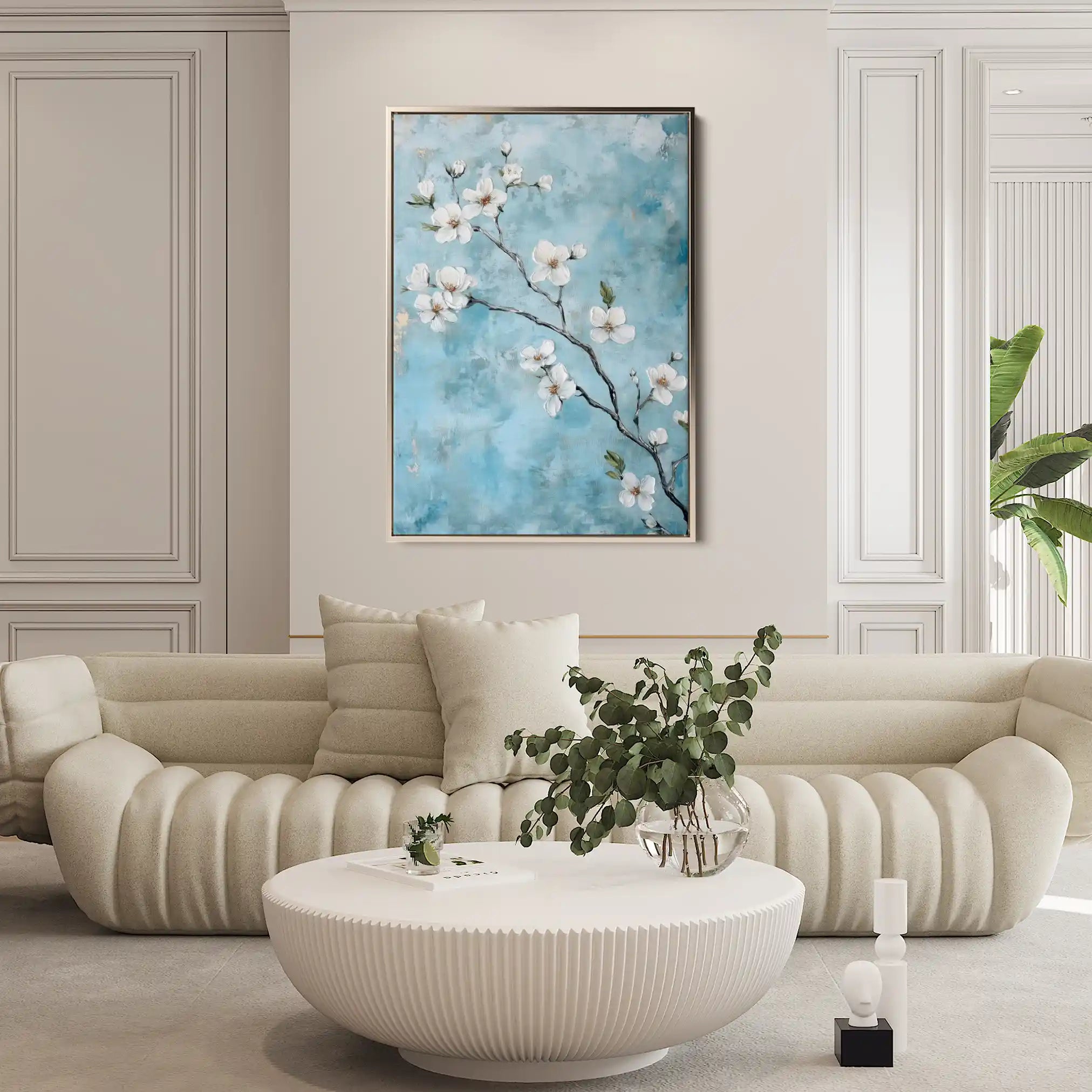 Floral 1429 Canvas Art 60 x 40 cm / Black