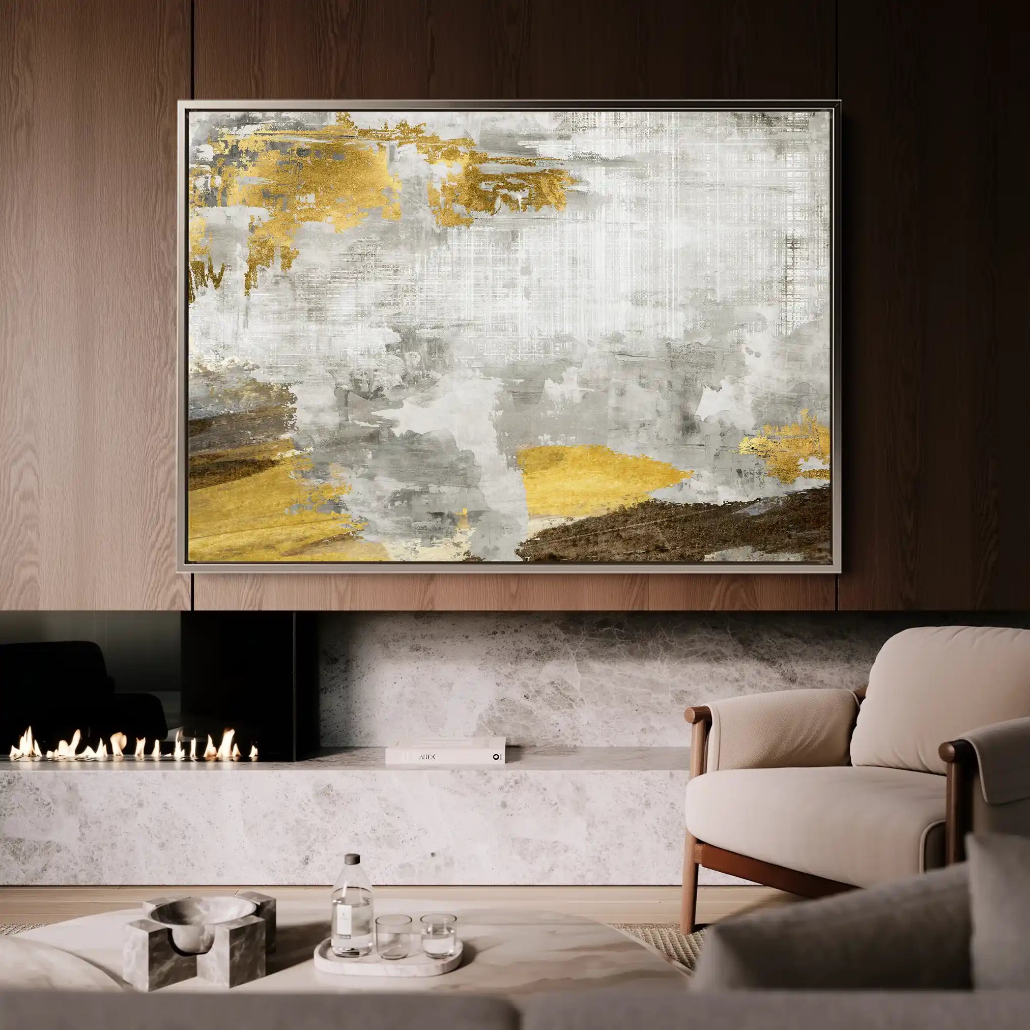 Abstract 143 Canvas Art 18" x 24" / 45 x 60 cm / Black