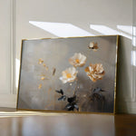 Floral 143 Canvas Art 18" x 24" / 45 x 60 cm / Black