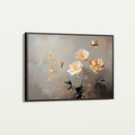 Floral 143 Canvas Art 18" x 24" / 45 x 60 cm / Black