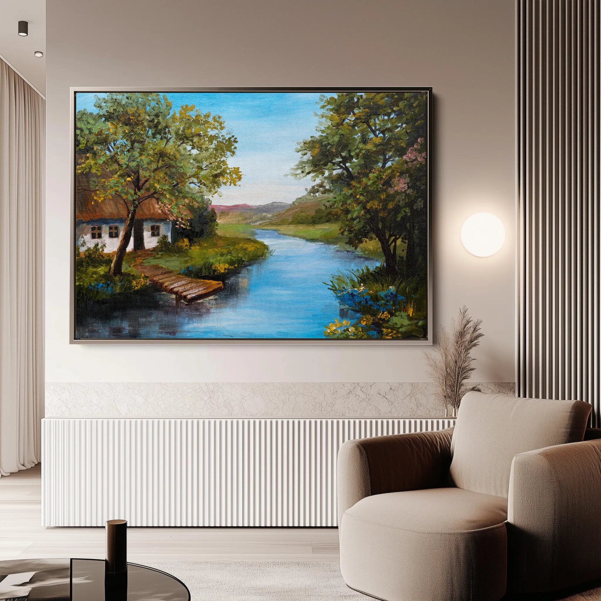Landscape 143 Canvas Art 18" x 24" / 45 x 60 cm / Black