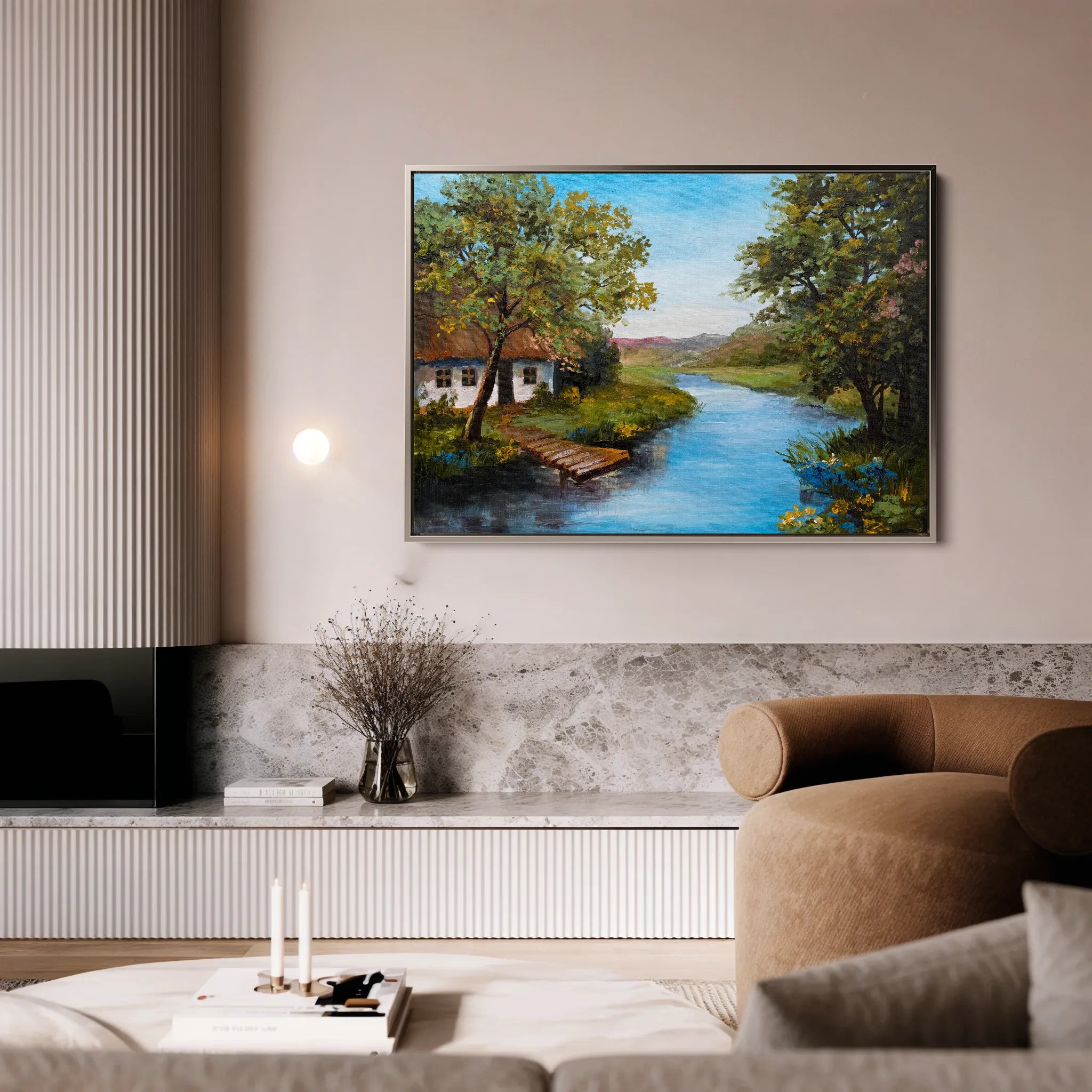 Landscape 143 Canvas Art 18" x 24" / 45 x 60 cm / Black