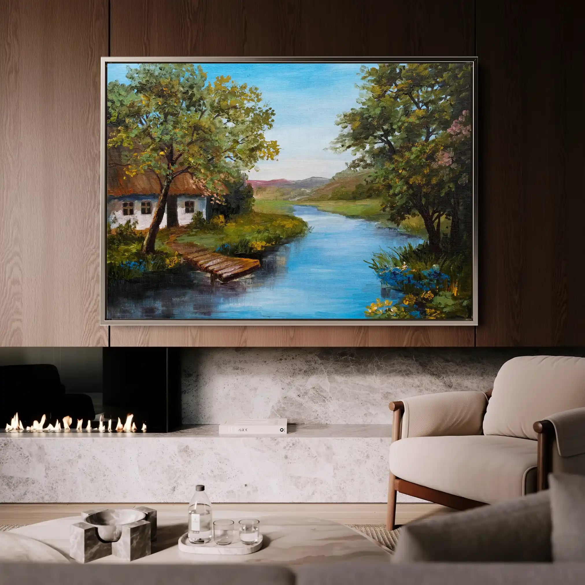 Landscape 143 Canvas Art 60 x 40 cm / Black