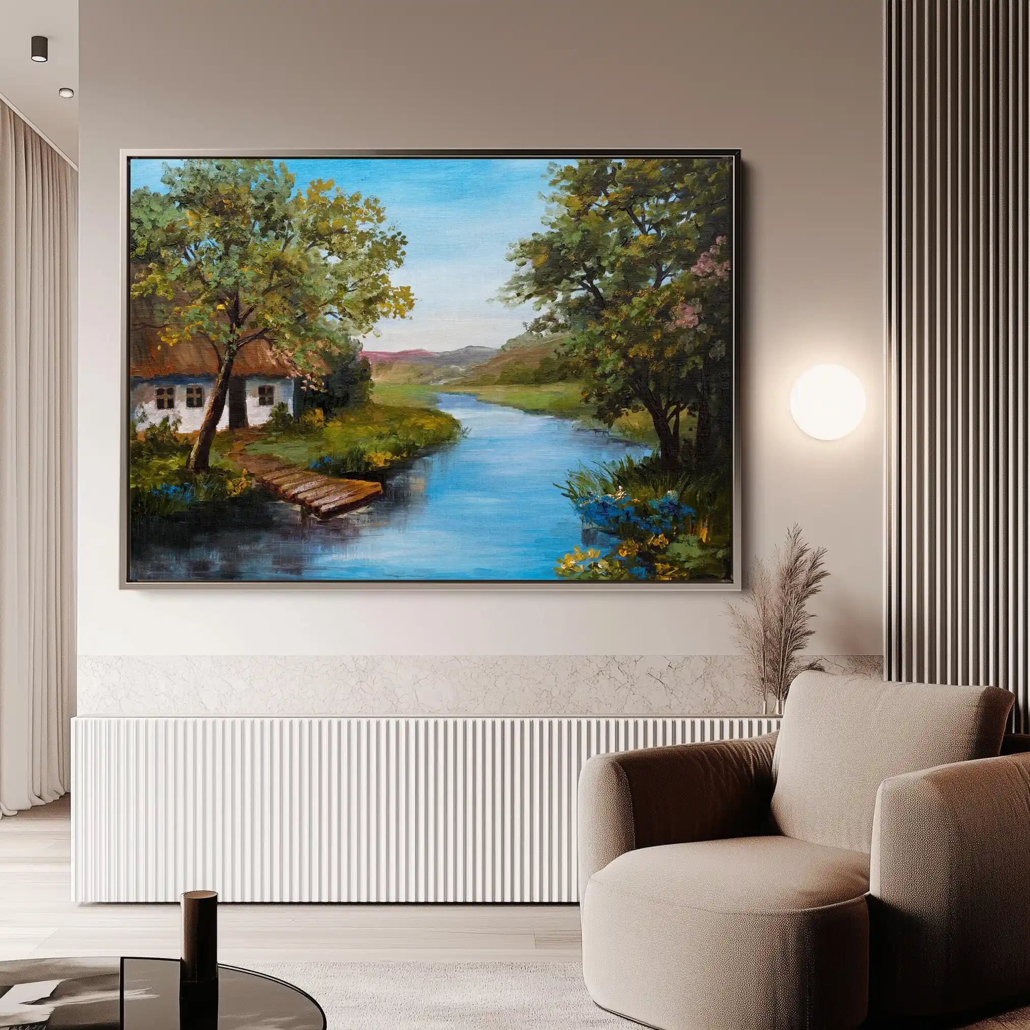 Landscape 143 Canvas Art 60 x 40 cm / Black