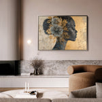 Portrait 143 Canvas Art 18" x 24" / 45 x 60 cm / Black