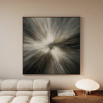 Abstract 1430 Canvas Art 16" x 16" / 40 x 40 cm / Black