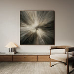 Abstract 1430 Canvas Art 16" x 16" / 40 x 40 cm / Black