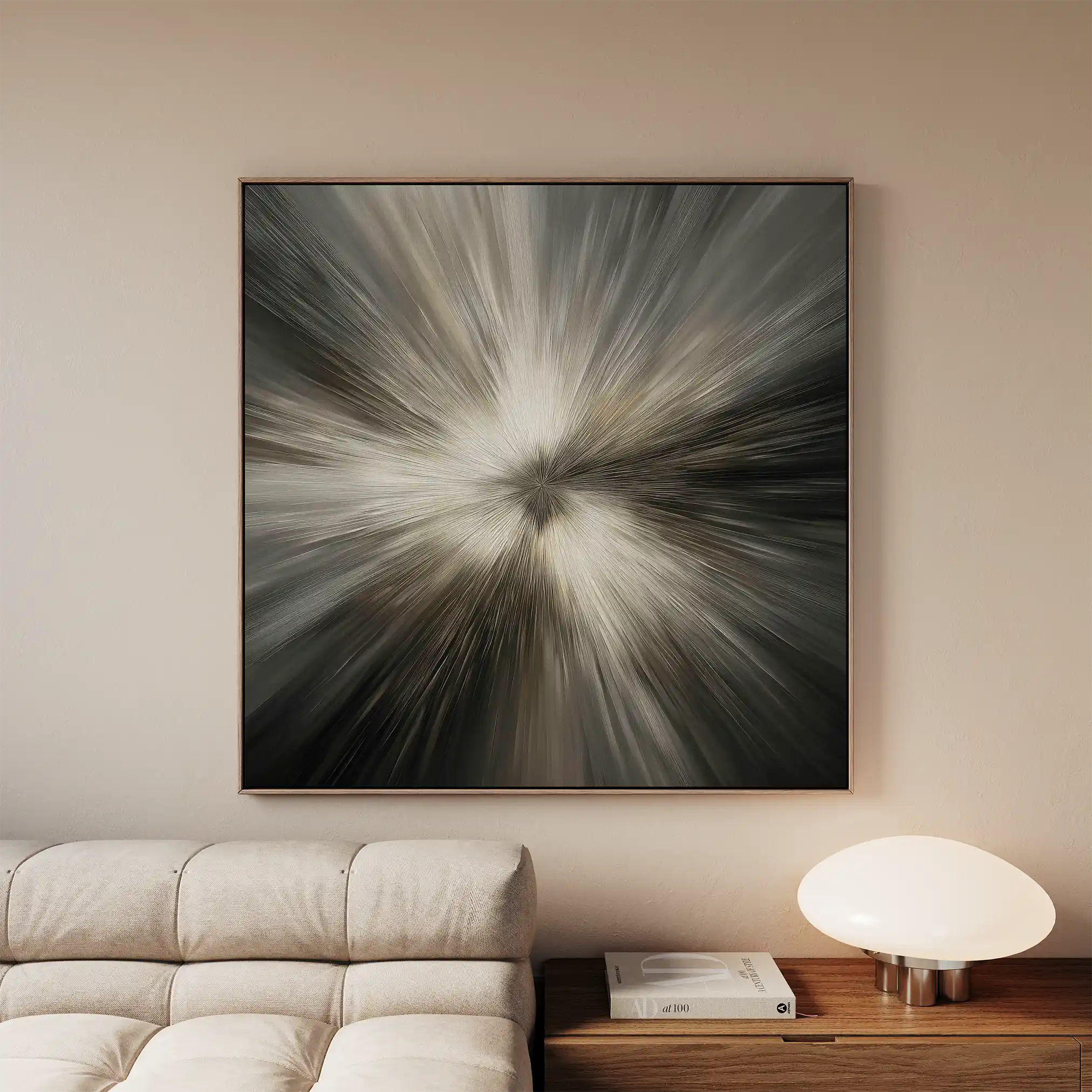 Abstract 1430 Canvas Art 60 x 60 cm / Black