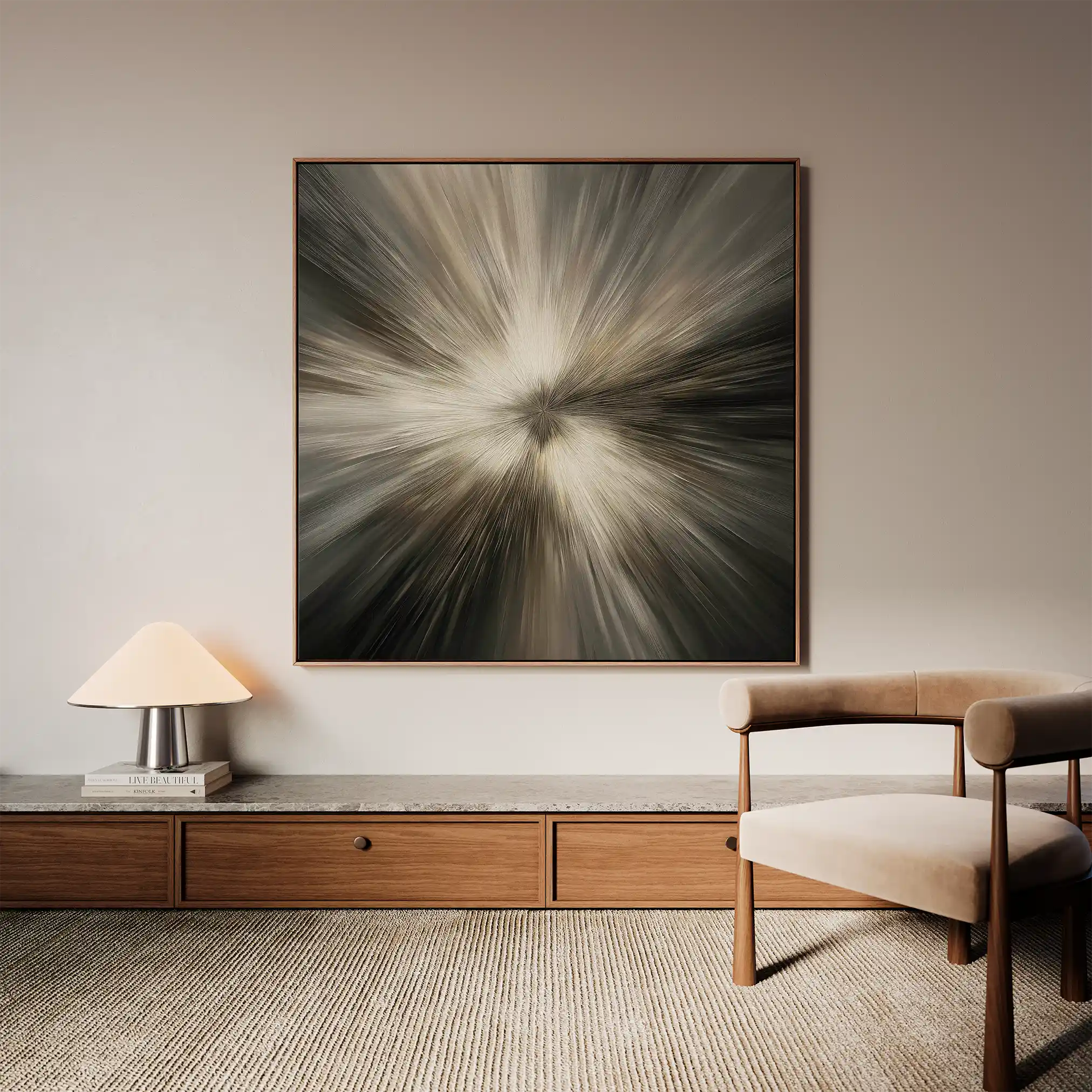 Abstract 1430 Canvas Art 60 x 60 cm / Black