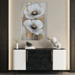 Floral 1430 Canvas Art 18" x 24" / 45 x 60 cm / Black