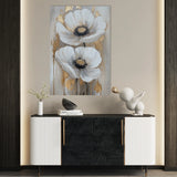 Floral 1430 Canvas Art 18" x 24" / 45 x 60 cm / Black