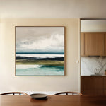 Abstract 1431 Canvas Art 16" x 16" / 40 x 40 cm / Black