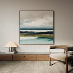 Abstract 1431 Canvas Art 16" x 16" / 40 x 40 cm / Black