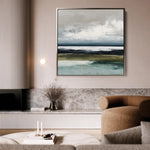 Abstract 1431 Canvas Art 16" x 16" / 40 x 40 cm / Black