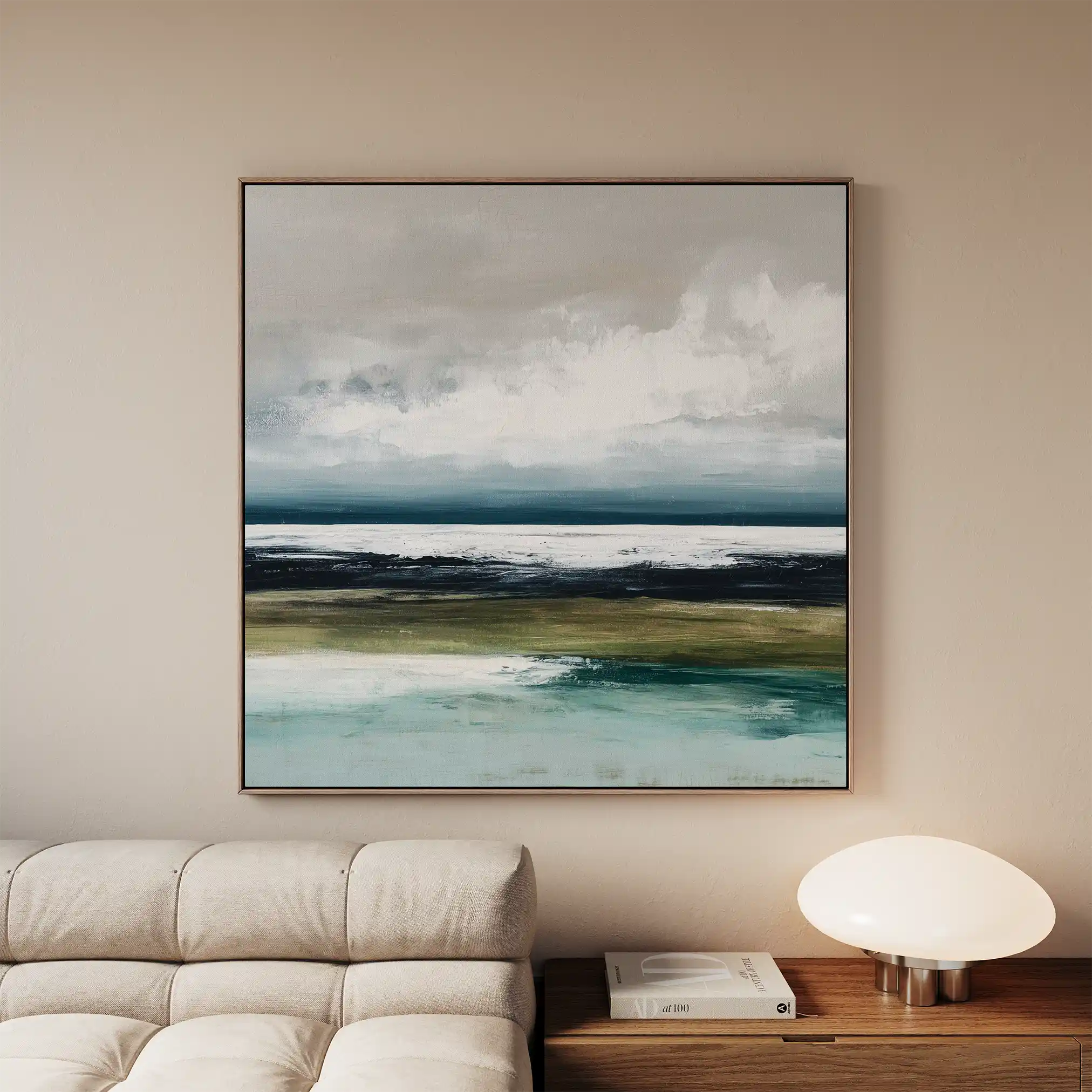 Abstract 1431 Canvas Art 60 x 60 cm / Black