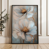 Floral 1431 Canvas Art 18" x 24" / 45 x 60 cm / Black