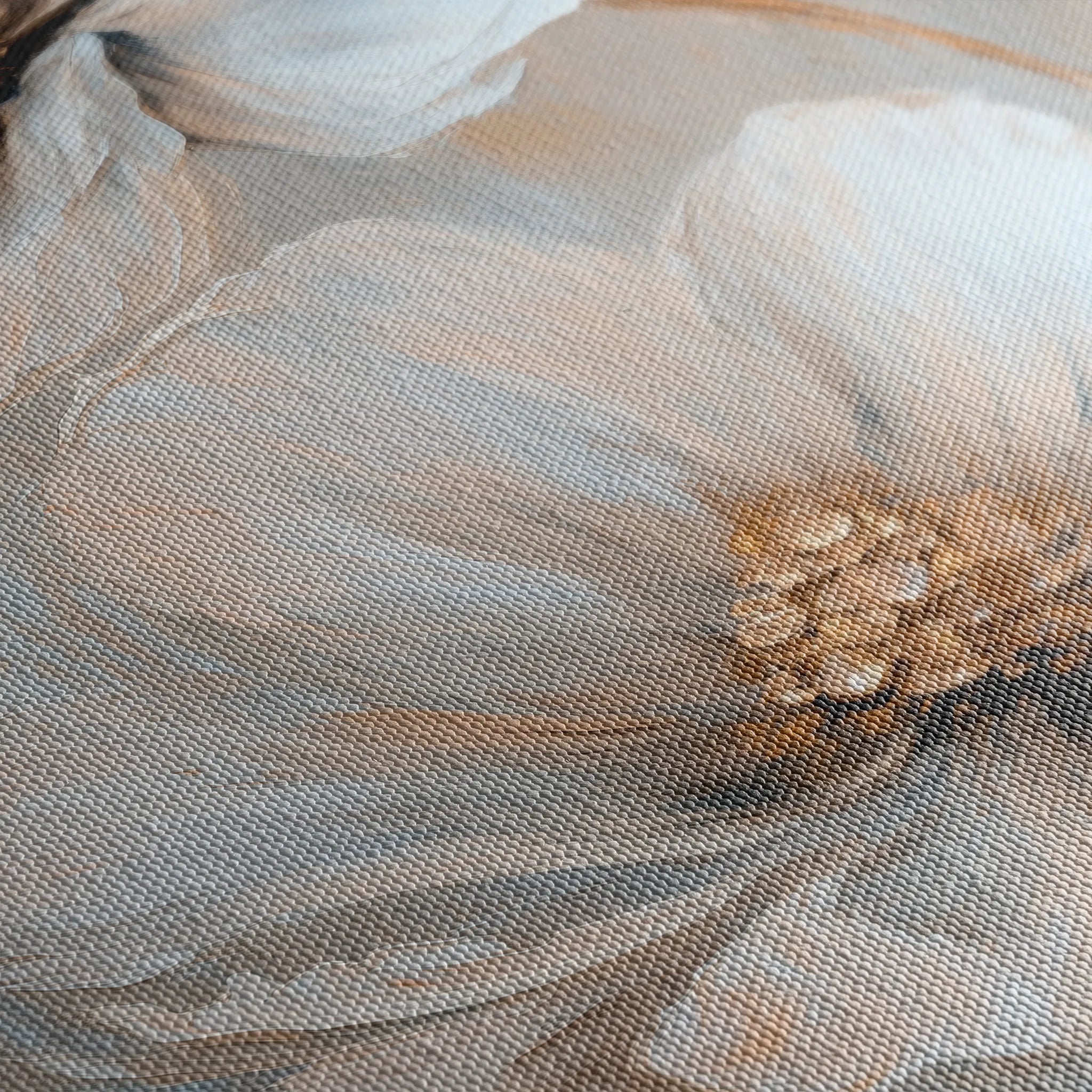 Floral 1431 Canvas Art 18" x 24" / 45 x 60 cm / Black