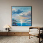 Abstract 1432 Canvas Art 16" x 16" / 40 x 40 cm / Black
