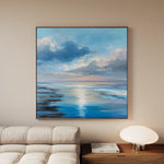 Abstract 1432 Canvas Art 16" x 16" / 40 x 40 cm / Black