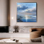 Abstract 1432 Canvas Art 16" x 16" / 40 x 40 cm / Black