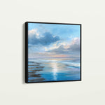 Abstract 1432 Canvas Art 16" x 16" / 40 x 40 cm / Black