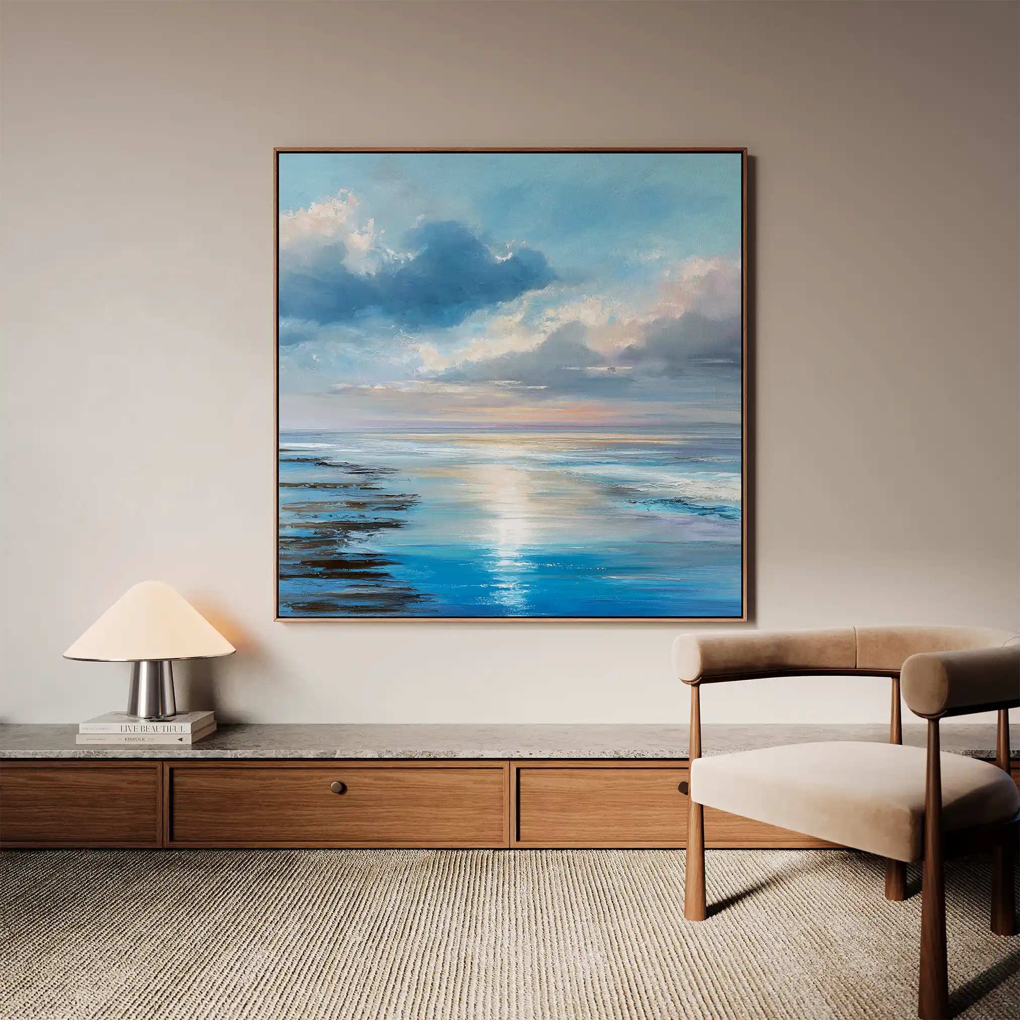 Abstract 1432 Canvas Art 60 x 60 cm / Black