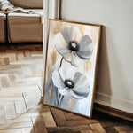 Floral 1432 Canvas Art 18" x 24" / 45 x 60 cm / Black
