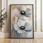 Floral 1432 Canvas Art 60 x 40 cm / Black