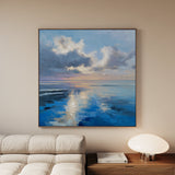 Abstract 1433 Canvas Art 16" x 16" / 40 x 40 cm / Black