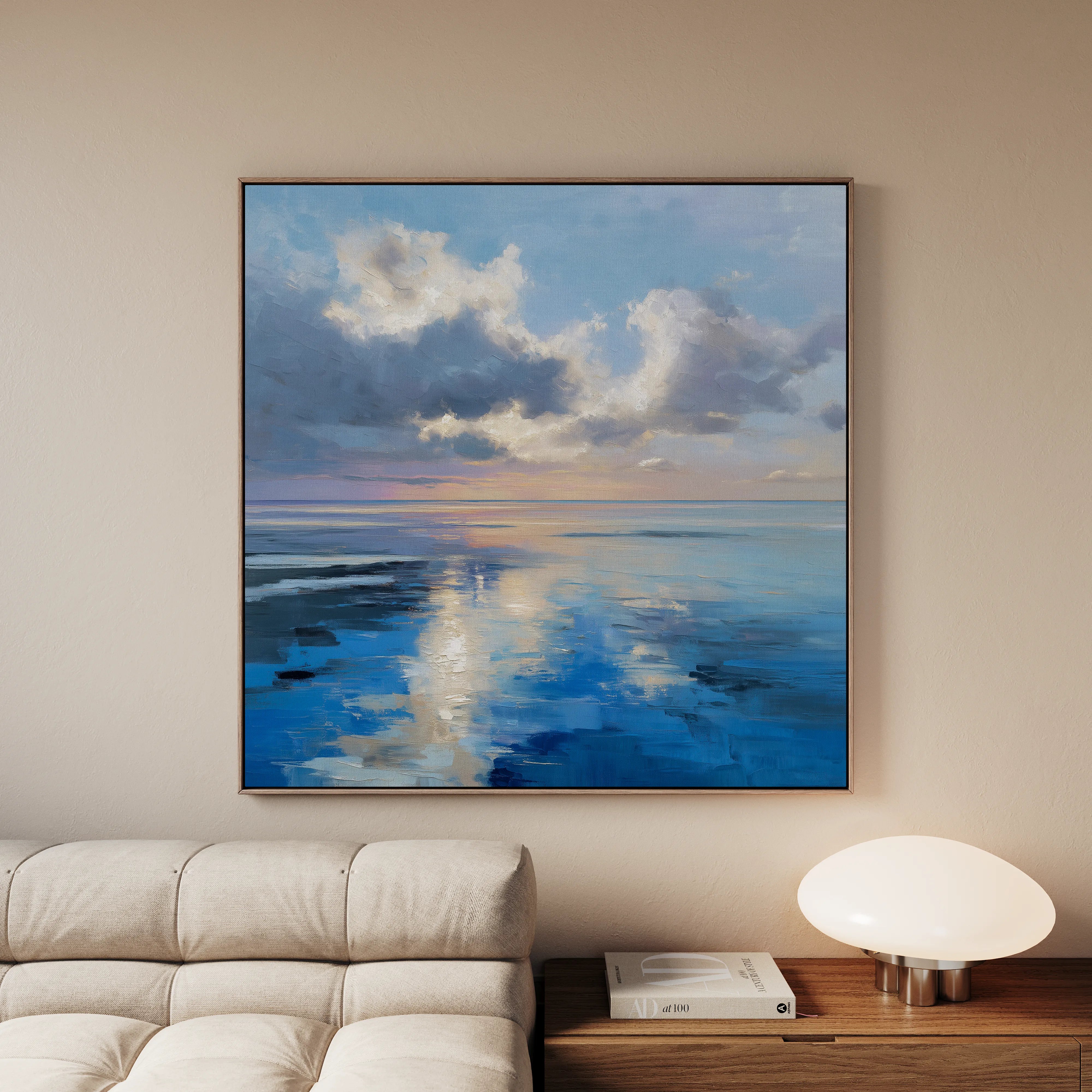 Abstract 1433 Canvas Art 16" x 16" / 40 x 40 cm / Black