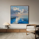Abstract 1433 Canvas Art 16" x 16" / 40 x 40 cm / Black