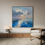 Abstract 1433 Canvas Art 16" x 16" / 40 x 40 cm / Black
