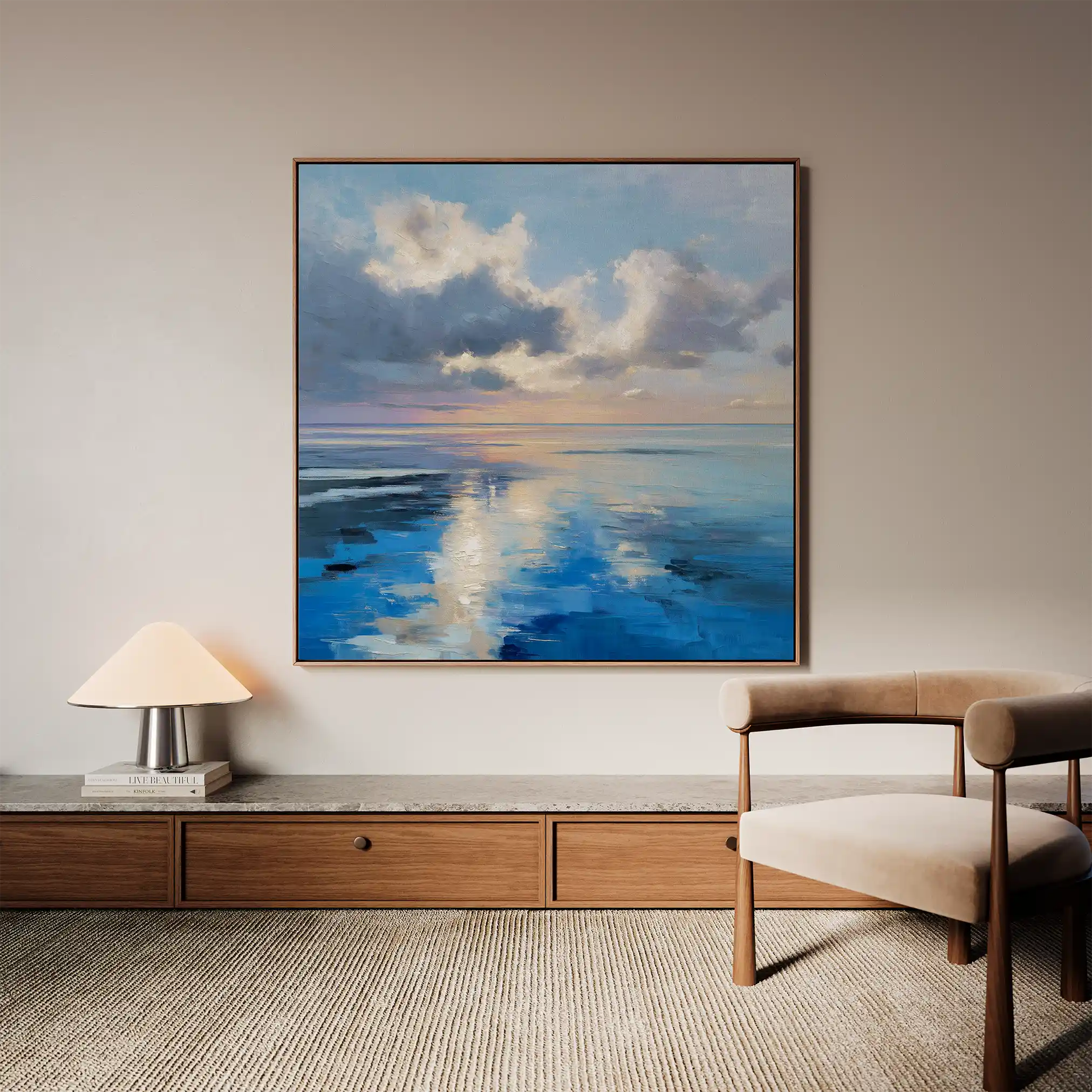 Abstract 1433 Canvas Art 60 x 60 cm / Black