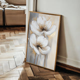Floral 1433 Canvas Art 18" x 24" / 45 x 60 cm / Black