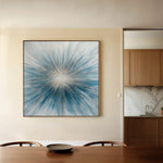 Abstract 1434 Canvas Art 16" x 16" / 40 x 40 cm / Black