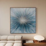Abstract 1434 Canvas Art 16" x 16" / 40 x 40 cm / Black