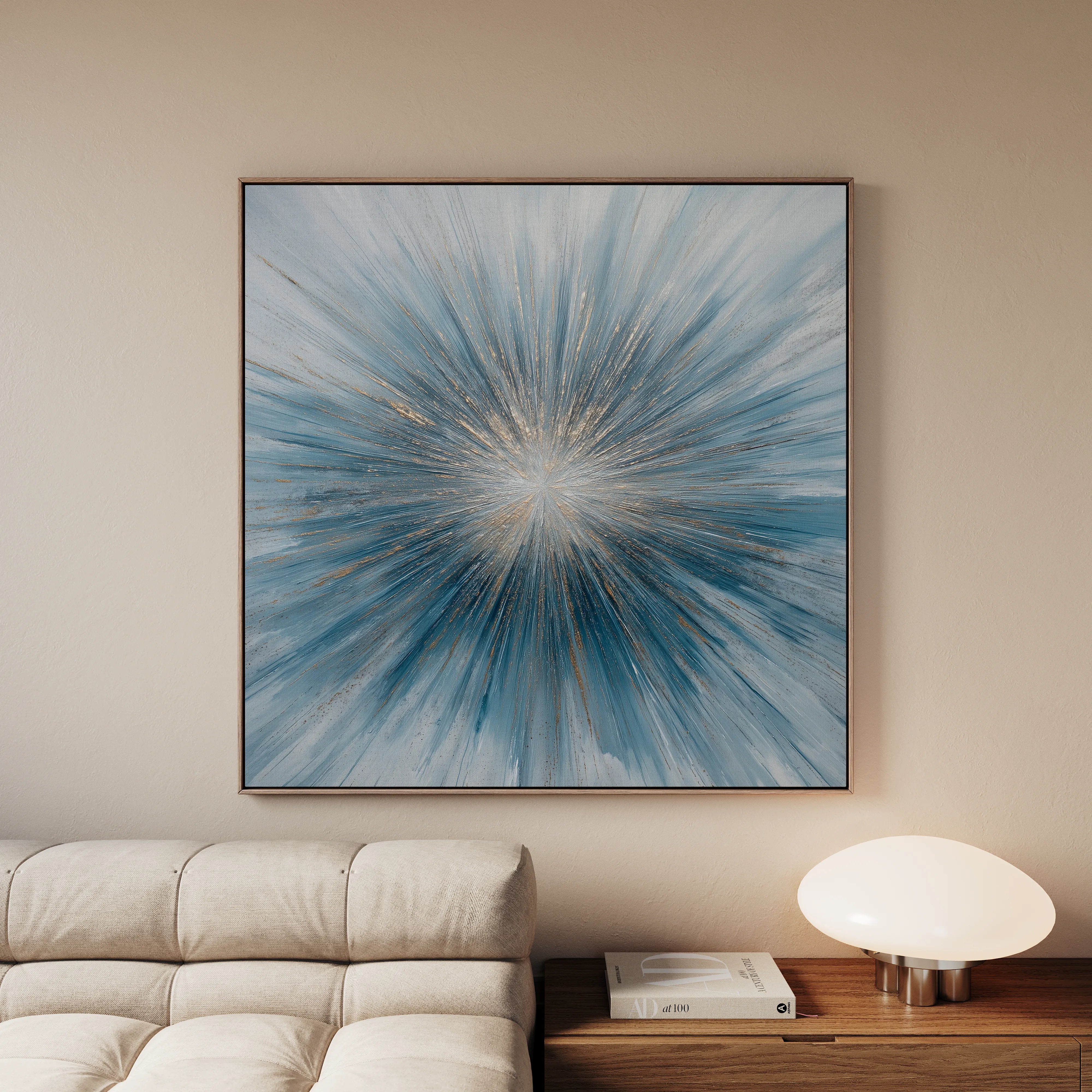 Abstract 1434 Canvas Art 16" x 16" / 40 x 40 cm / Black