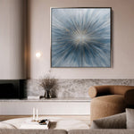 Abstract 1434 Canvas Art 16" x 16" / 40 x 40 cm / Black