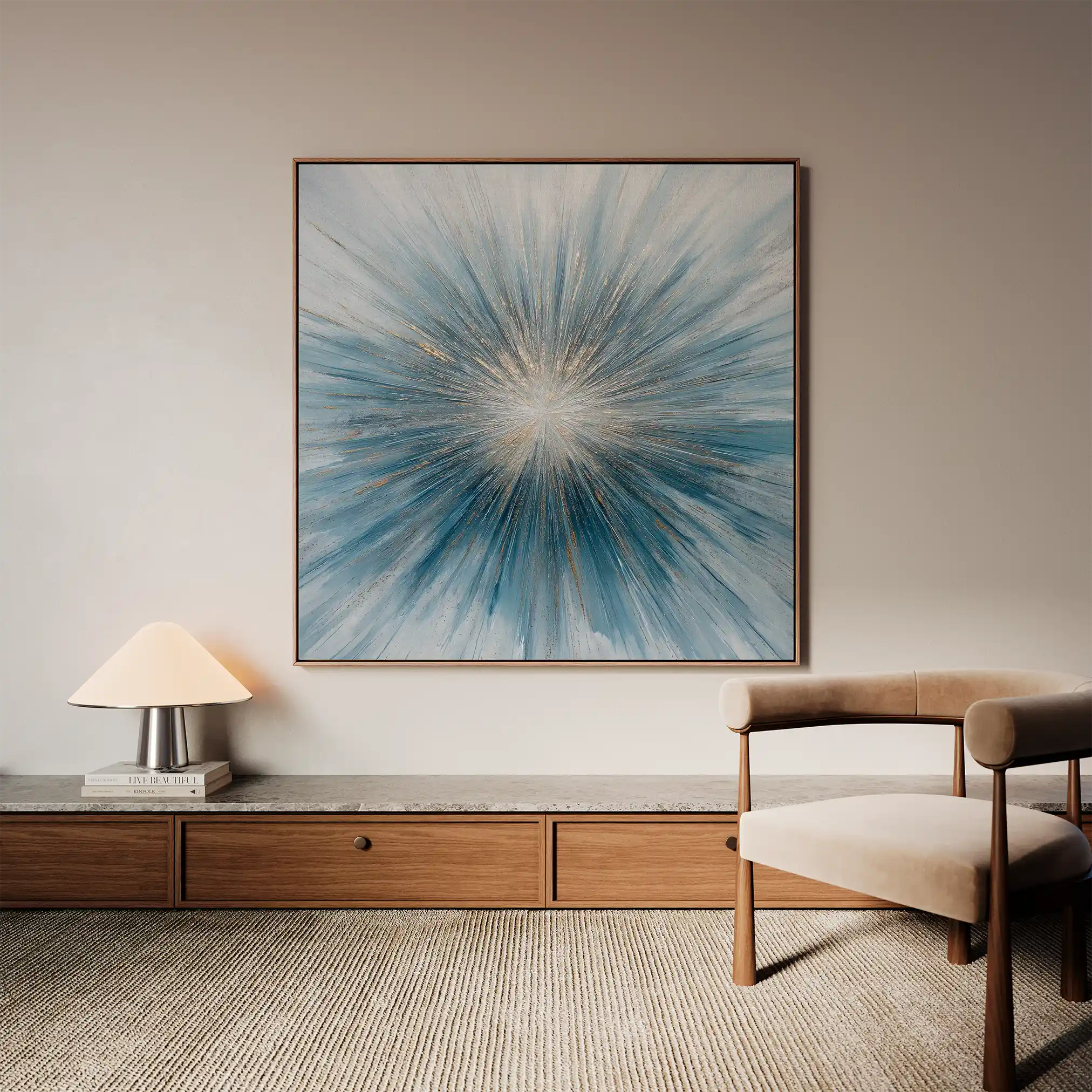 Abstract 1434 Canvas Art 60 x 60 cm / Black