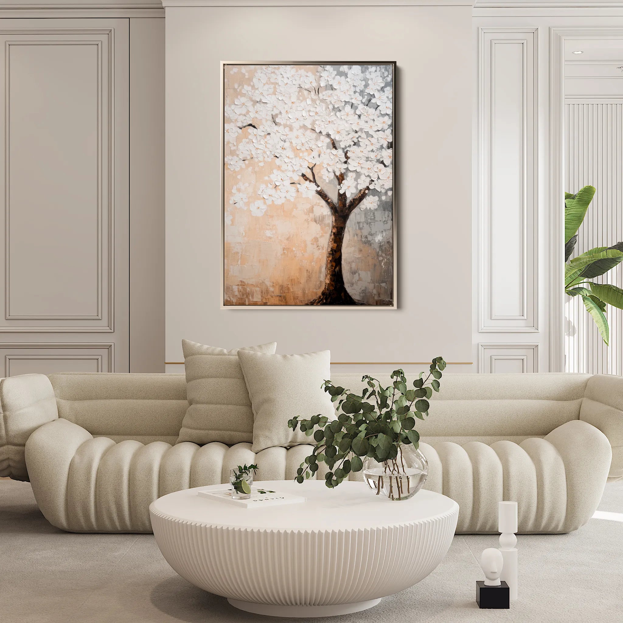 Floral 1434 Canvas Art 18" x 24" / 45 x 60 cm / Black
